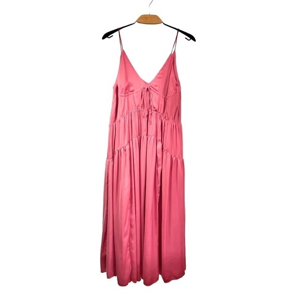 NWOT Zara Pink Tiered Maxi Dress Size XS- S - Picture 6 of 10
